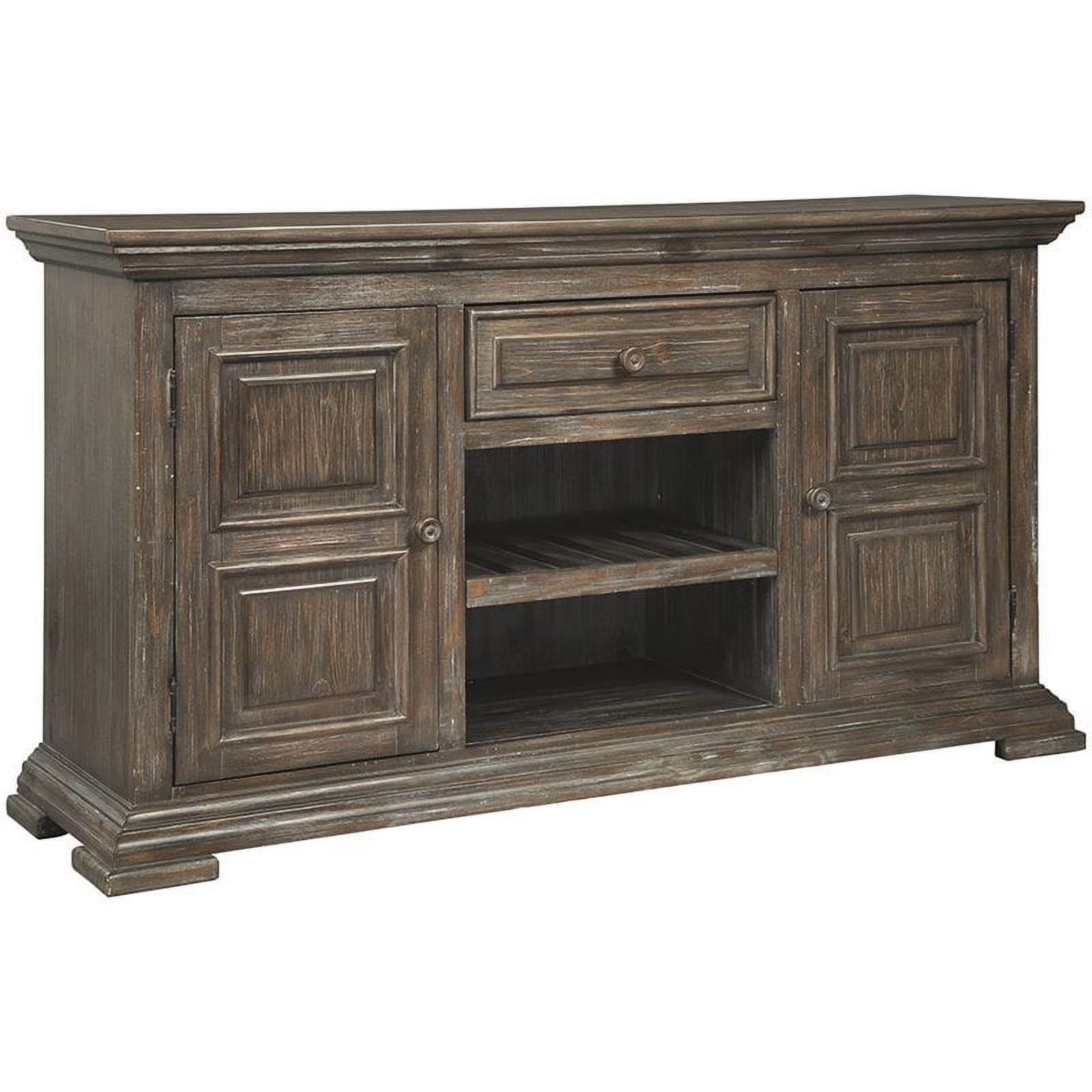 2 Door Wine Rack Server in Rustic Brown T133724