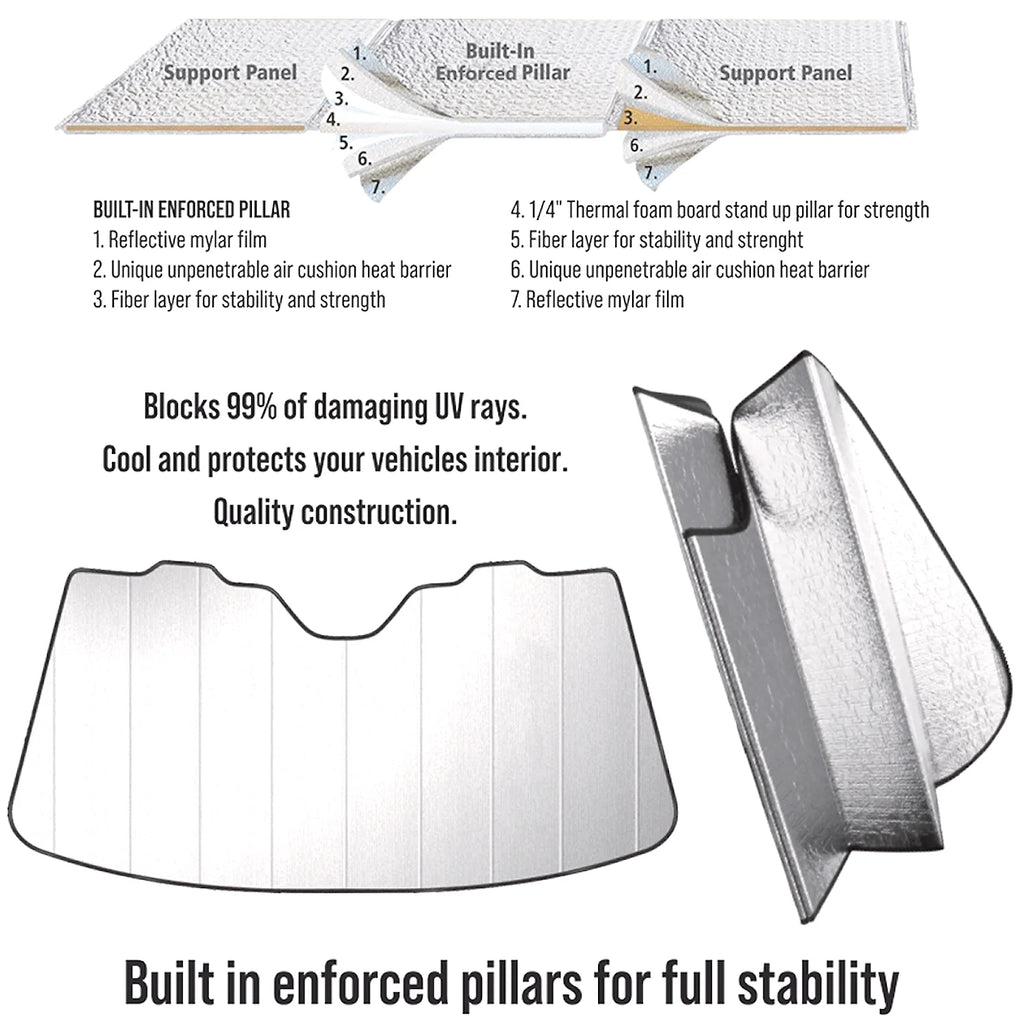 Ford Mustang Tri-Bar Windshield Sun Shade E831