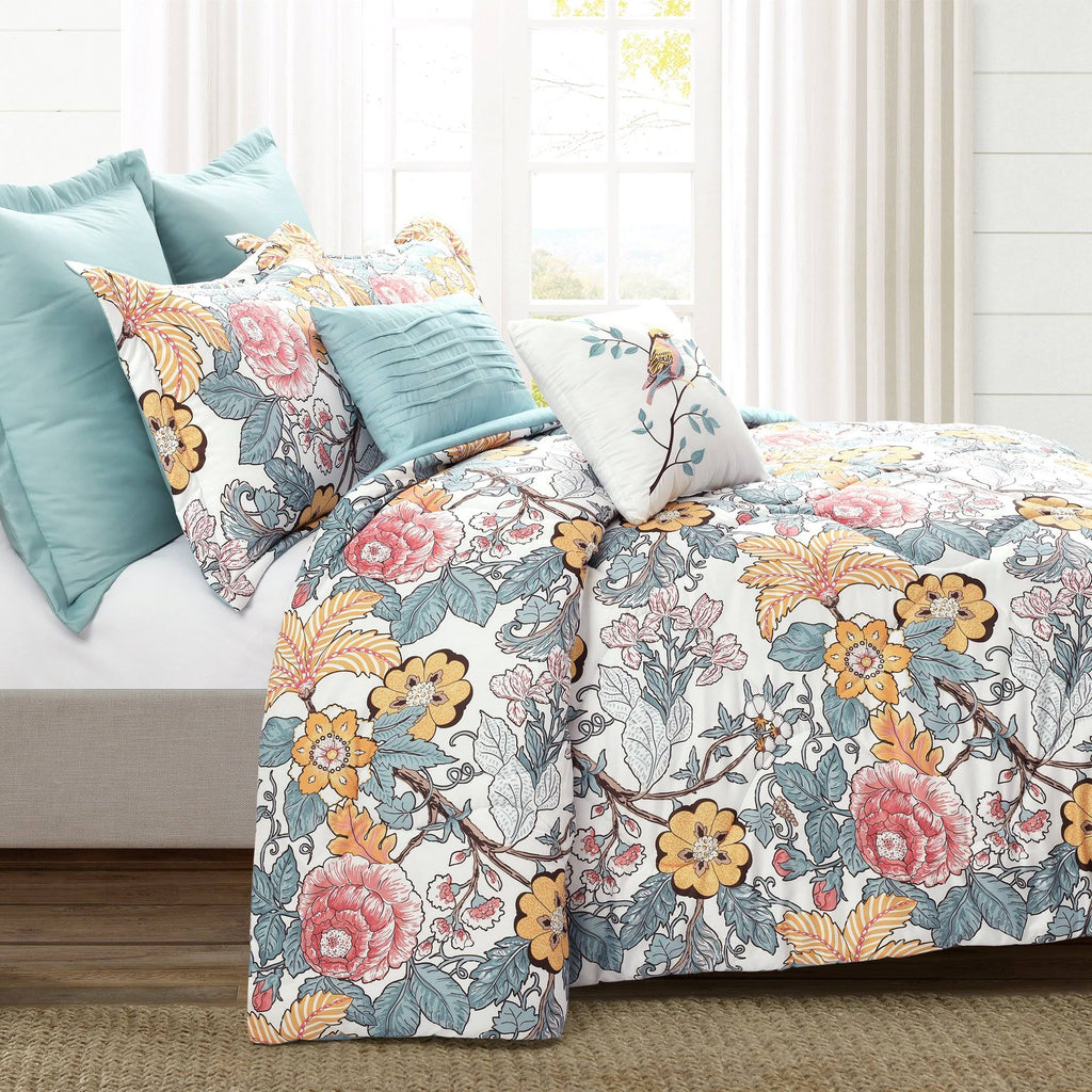 Blue & Yellow Comforter Set Full/Queen P7449
