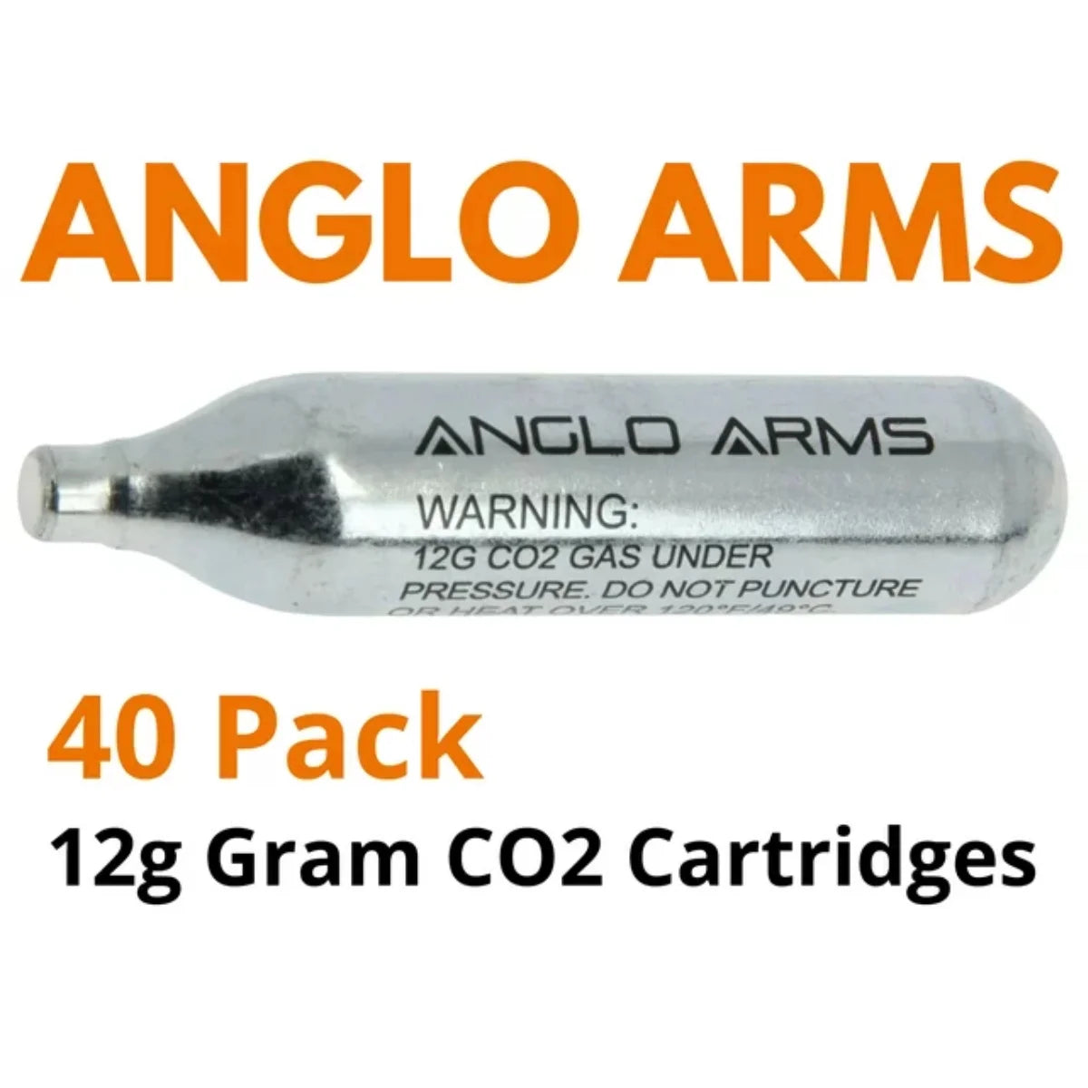 12g Co2 Gas Capsule Airsoft Rifle Pistol Airgun - Pack of 40 V75109