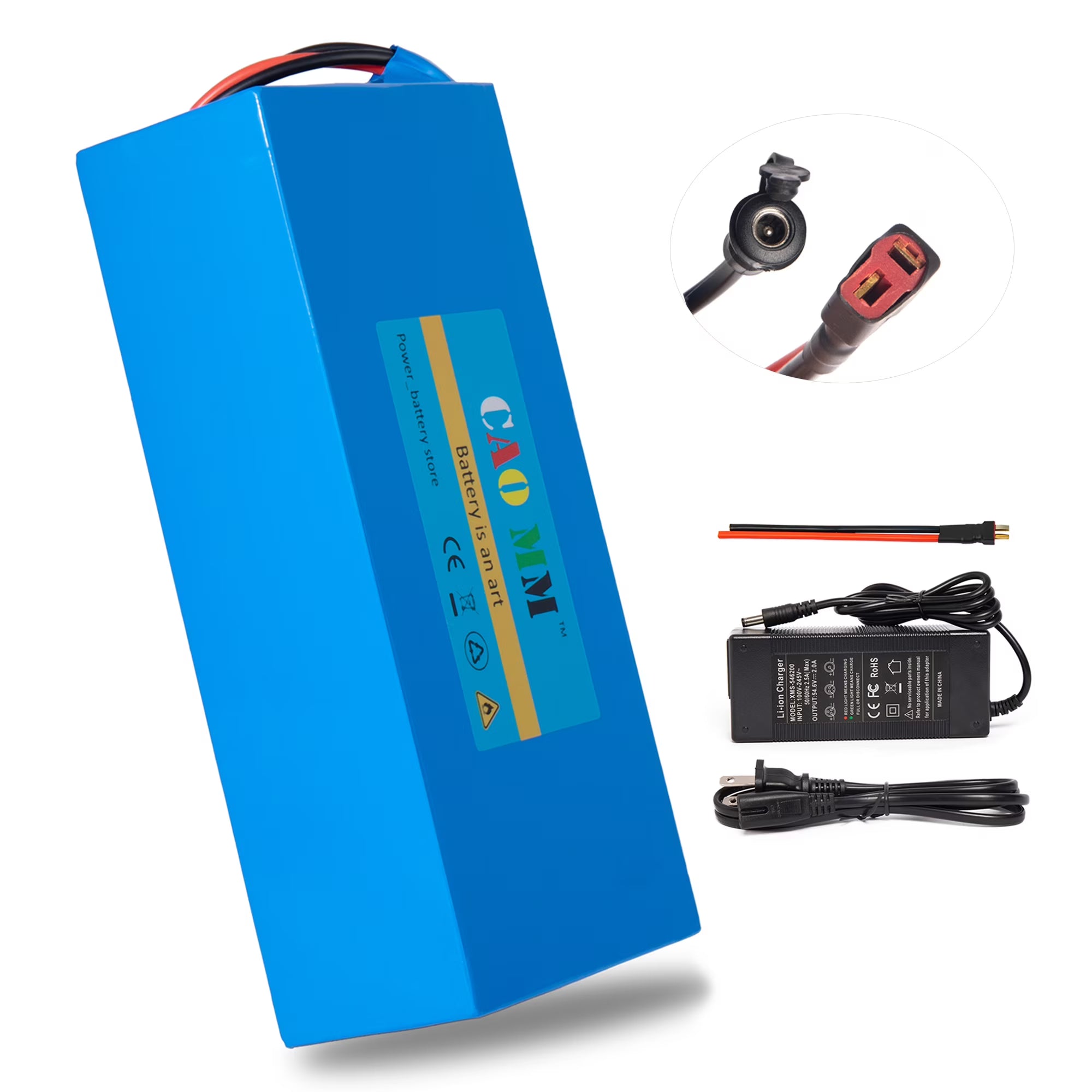 48V 14Ah Lithium ion Ebike Battery with 30A BMS and 2A Charger D8409