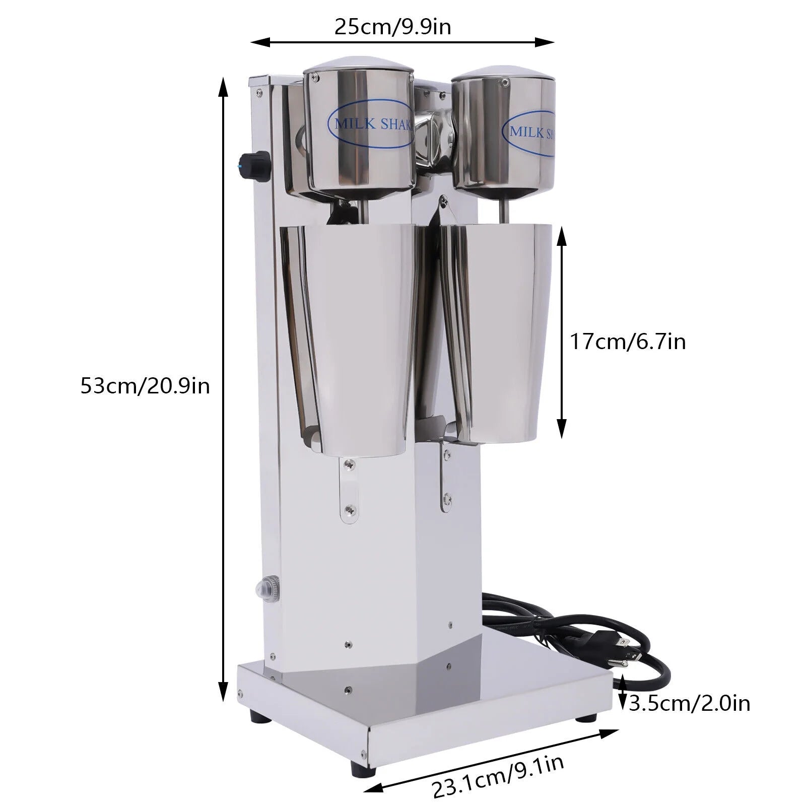 180W Electric Milkshake Maker Mixer 800ml Stainless Steel R13583