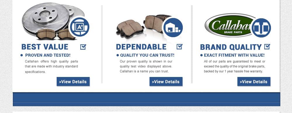 Premium 6 Lug Brake Rotors + Ceramic Brake Pads + Clips X1905