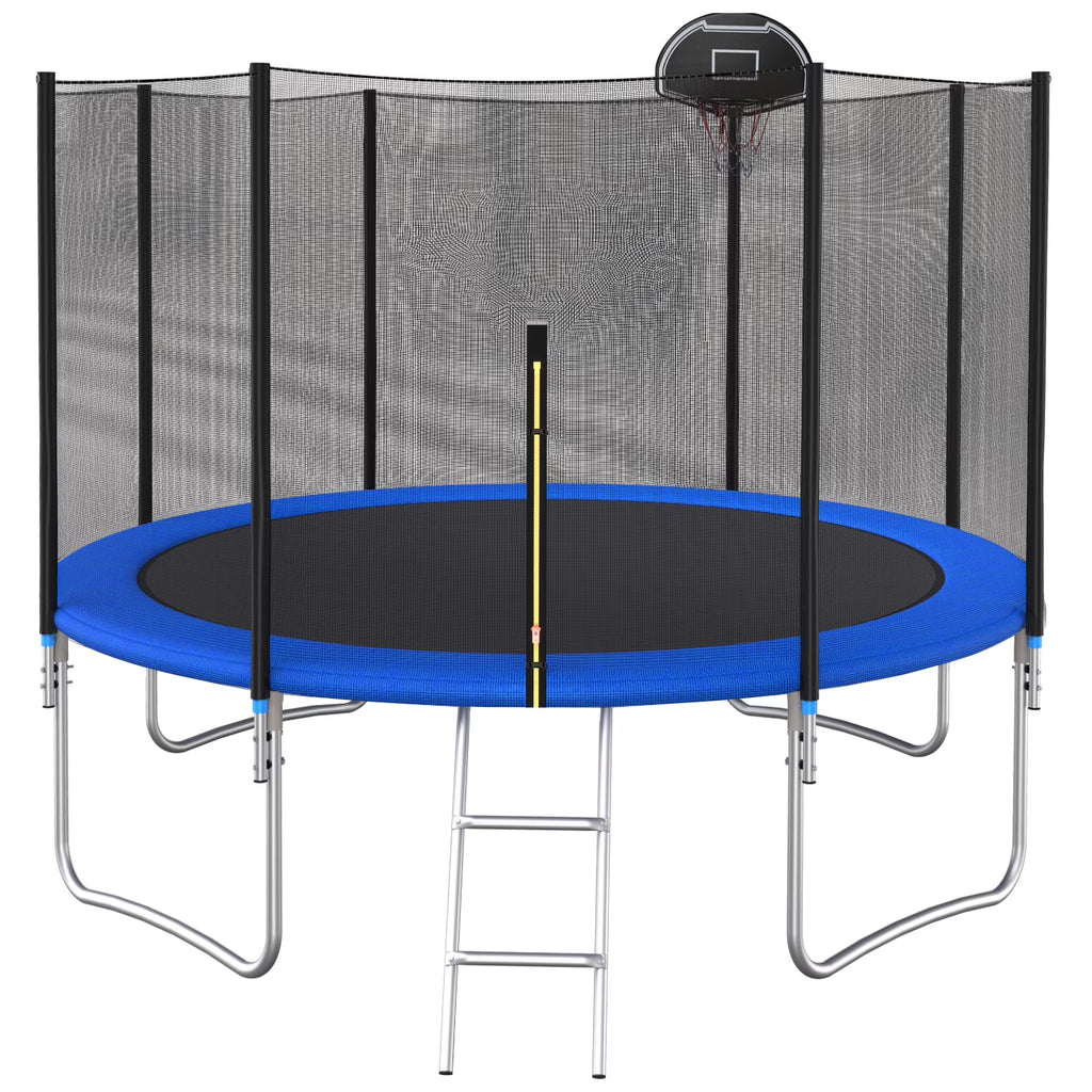 12FT Trampoline with Steel Ladder & 1200lbs Capacity Enclosure Net D98988