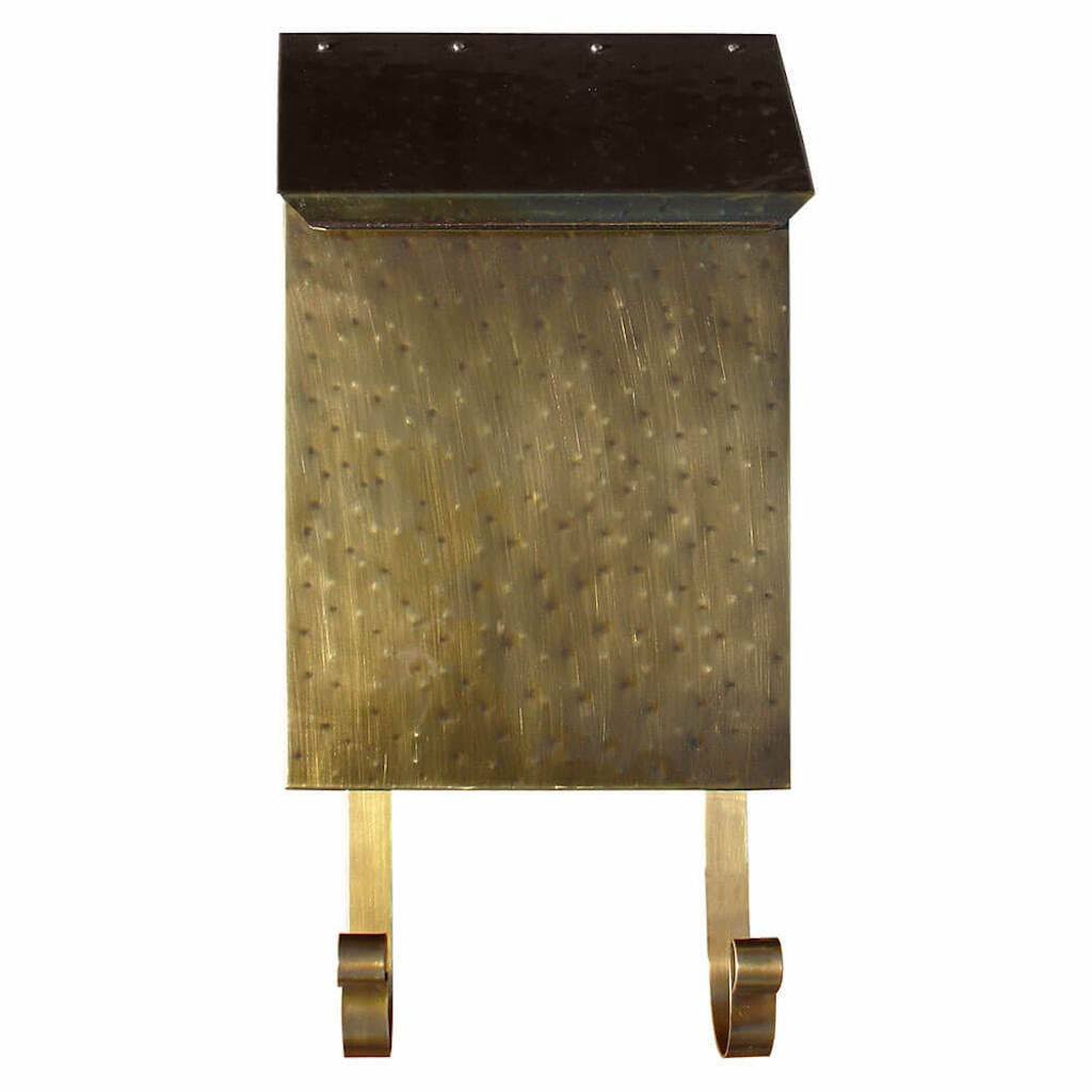 Antique Hammered Brass Brass Mailbox T2124