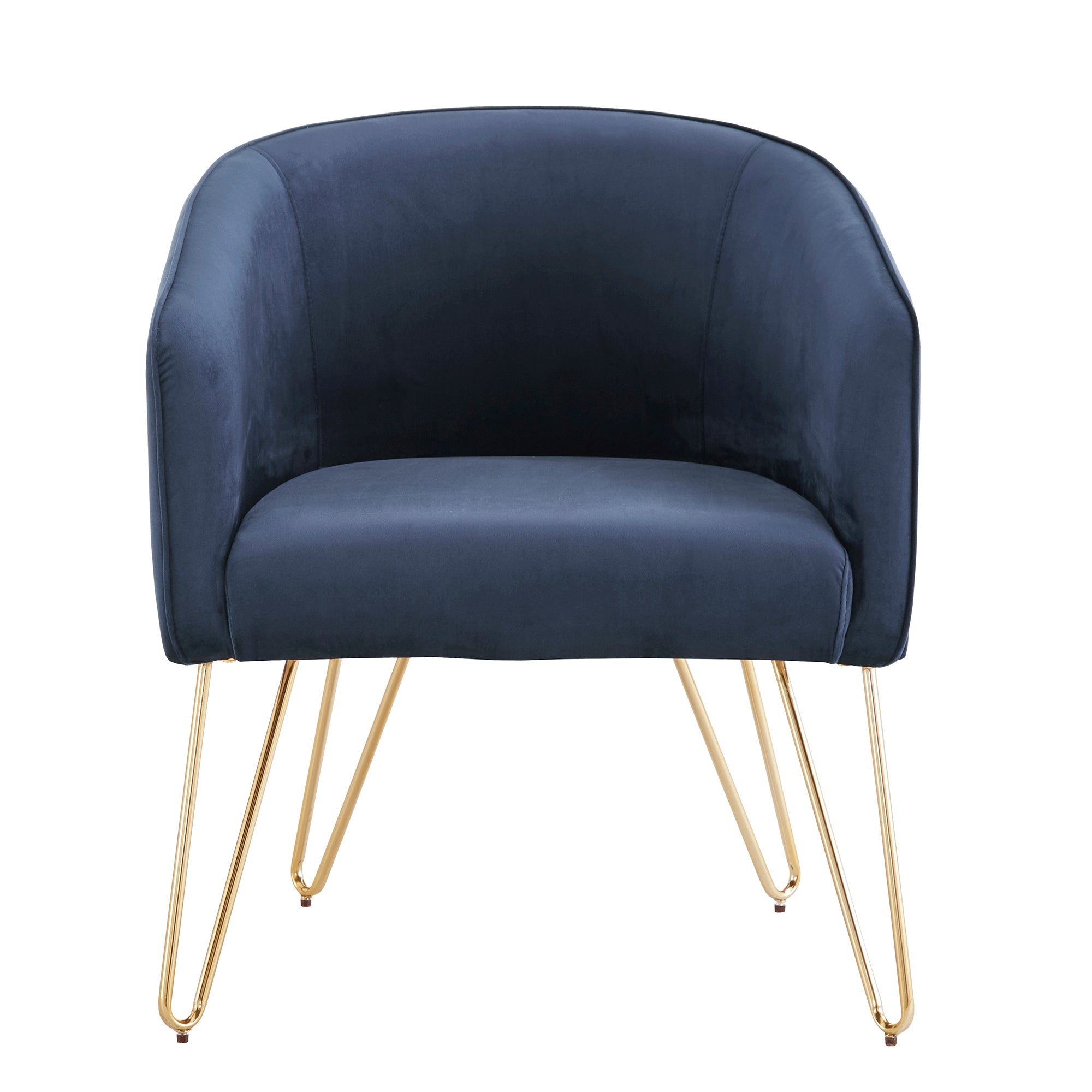 Dark Blue Velvet Accent Chair O1949