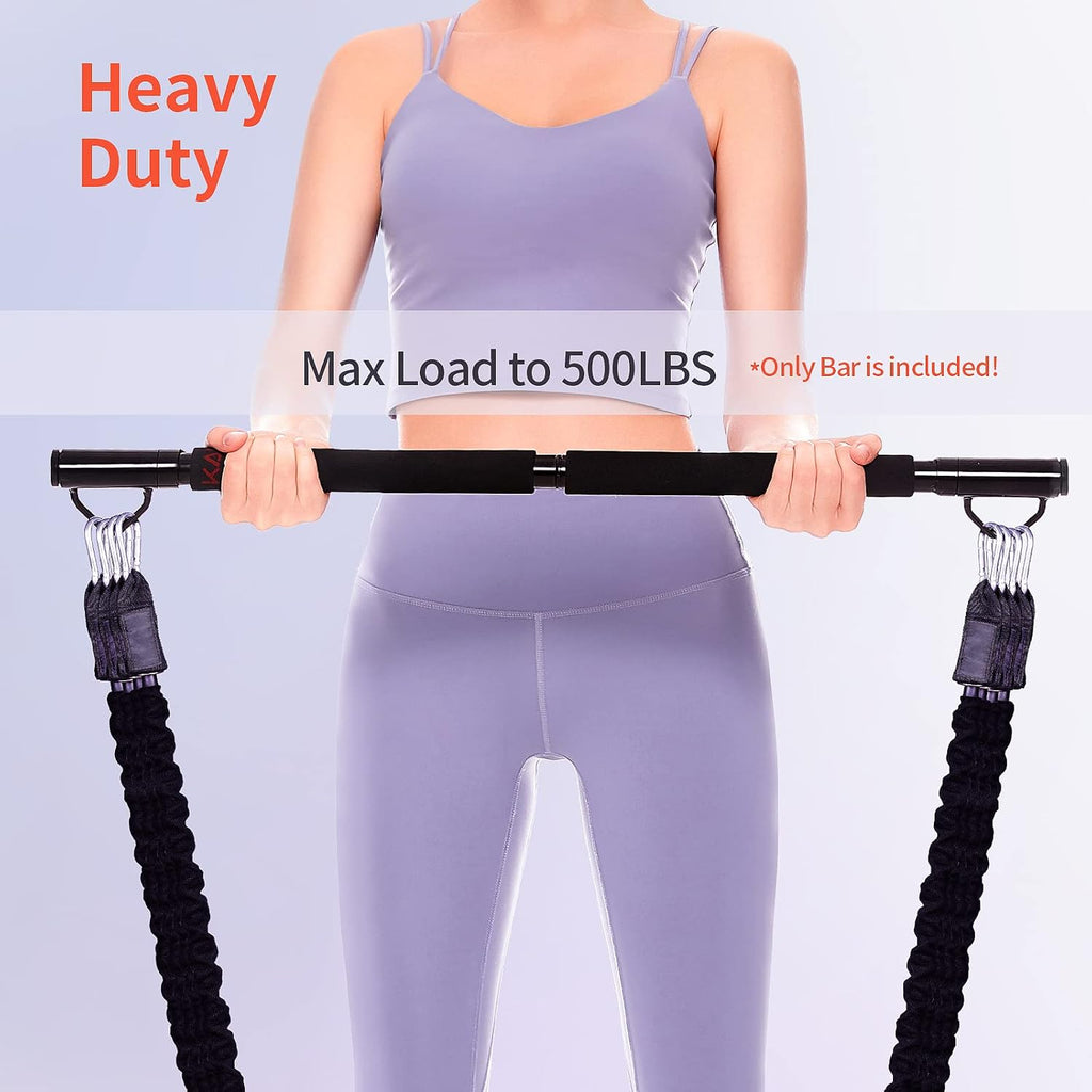 Resistance Band Bar with Easy Grip Foam, 43'' Length, Max Load 500lbs, Pack of 2 W676