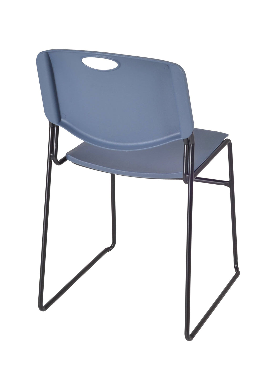 Beige Flip Top Mobile Training Table with 2 Blue Stack Chairs D523411
