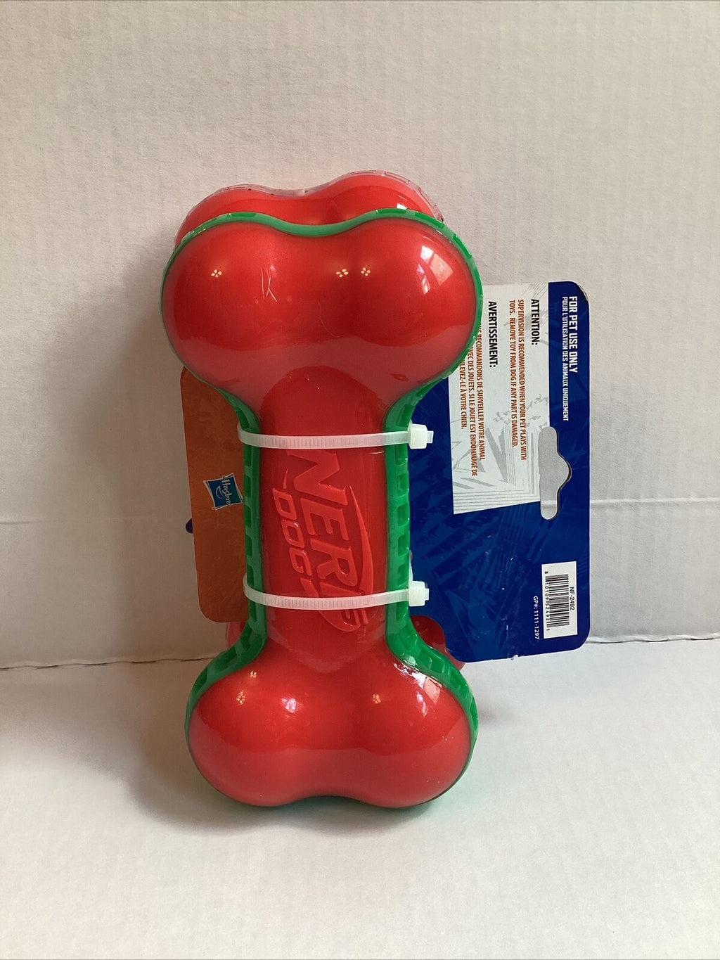 2-Pack Squeak Dog Toy Red/Green U28278