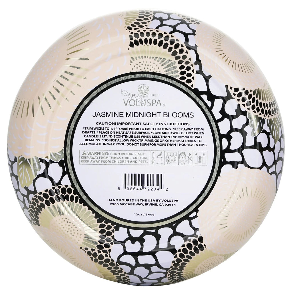 Jasmine Midnight Blooms 3 Wick Tin Candle 12oz H803080