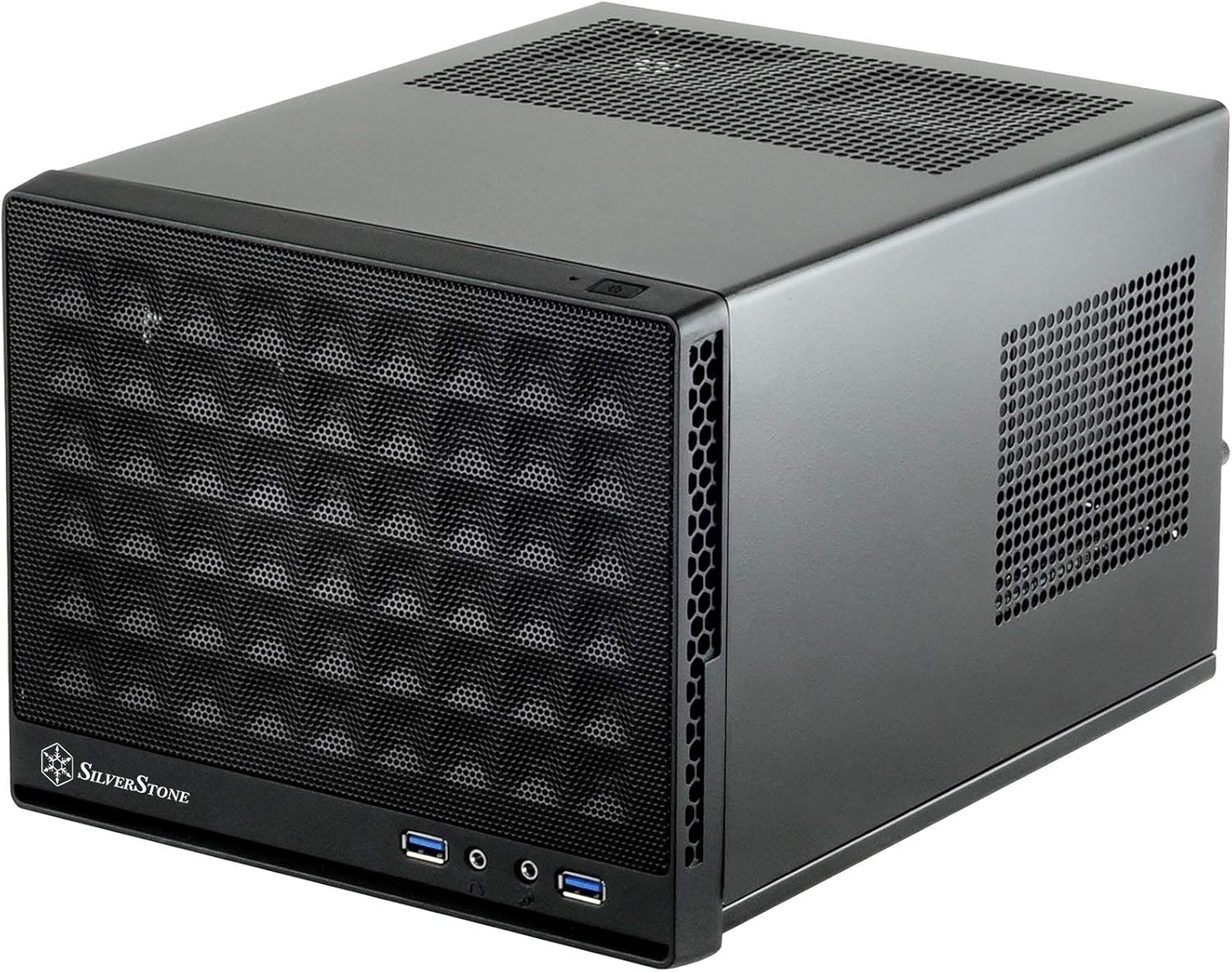 White & Black Mini-ITX Computer Case with Mesh Front Panel U25625