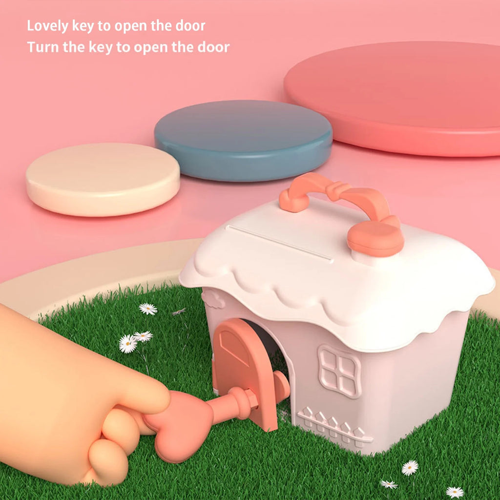 Pink Kids Dollhouse Storage Box P104660