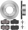 Premium 6 Lug Brake Rotors + Ceramic Brake Pads + Clips X1905