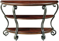 Traditional Wood 2-Shelf Console Table Brown Cherry I265467
