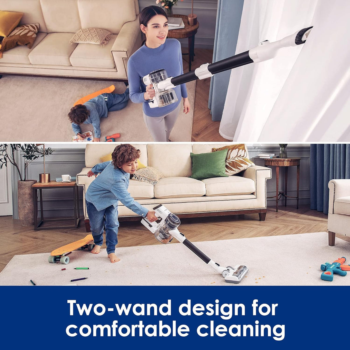 Cordless Vacuum Cleaner, Lightweight Handheld Stick Vac O23140