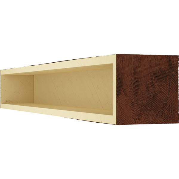 Sandblasted Faux Wood Fireplace Mantel, Natural Pecan L10282