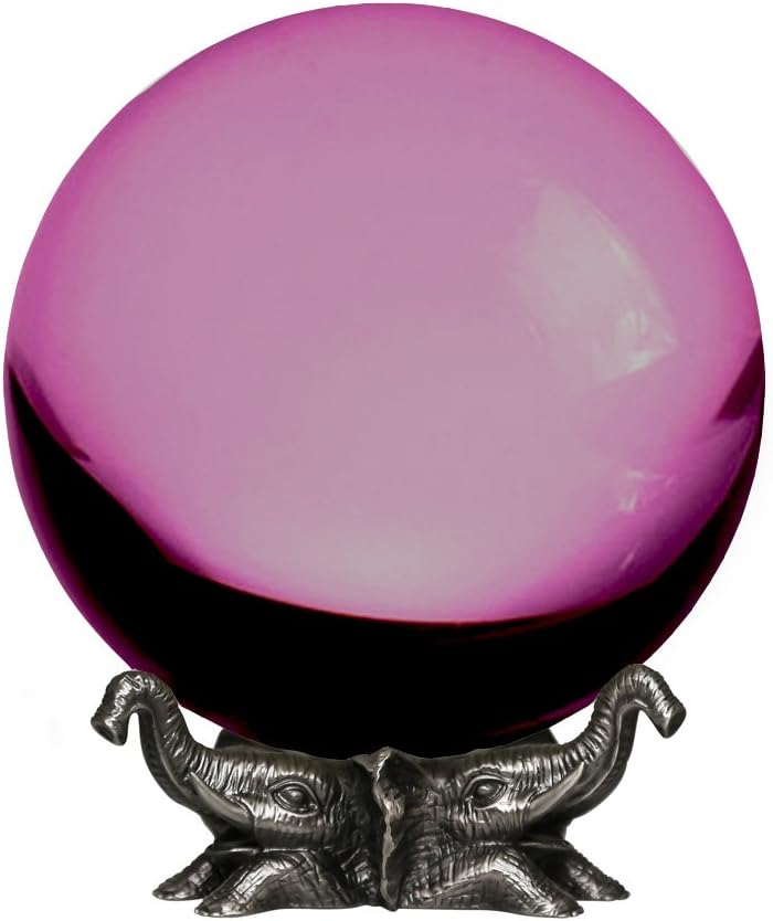 Clear Crystal Ball with Elephant Stand L471