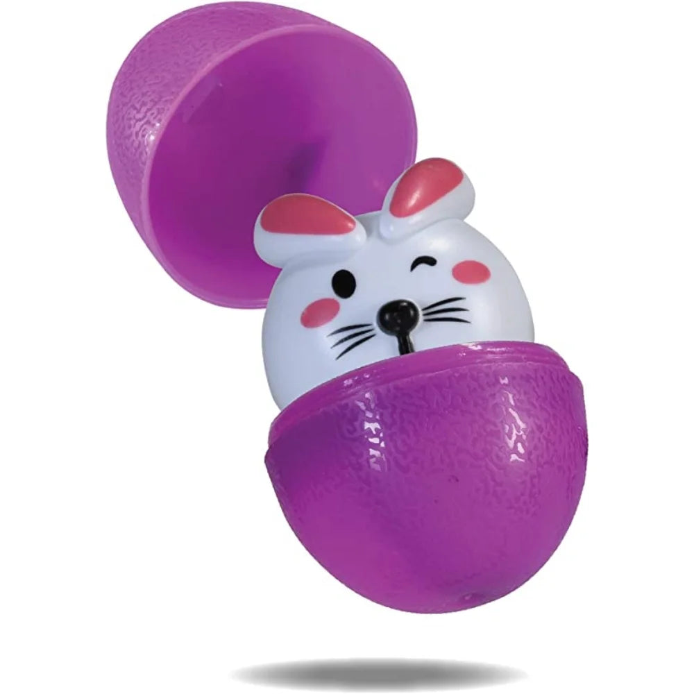 6 Toy Filled Easter Eggs with Mini Pull-n-Go Easter Bunnies R584