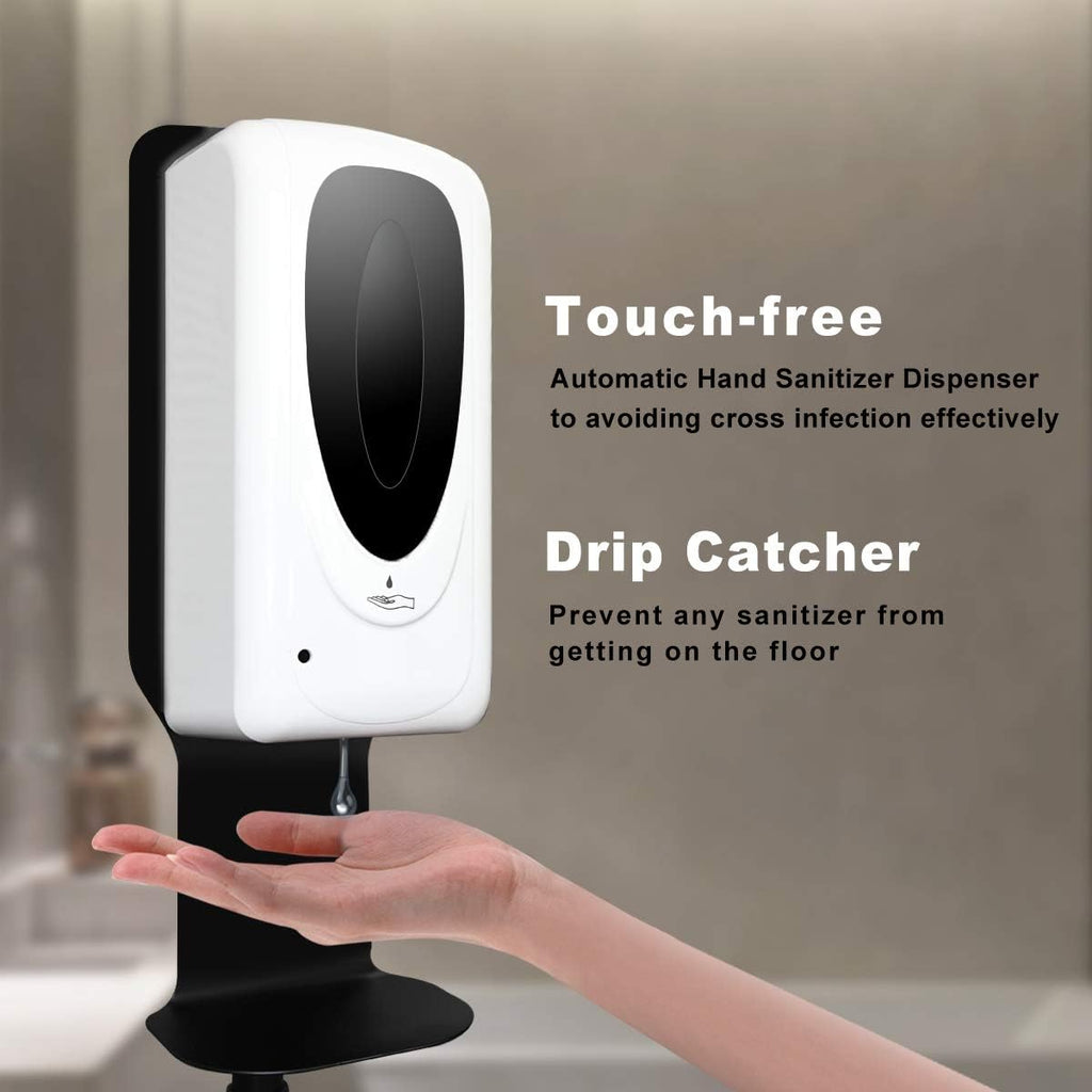 Touchless Automatic Hand Sanitizer Dispenser with Floor Stand and Drip Catcher A9400