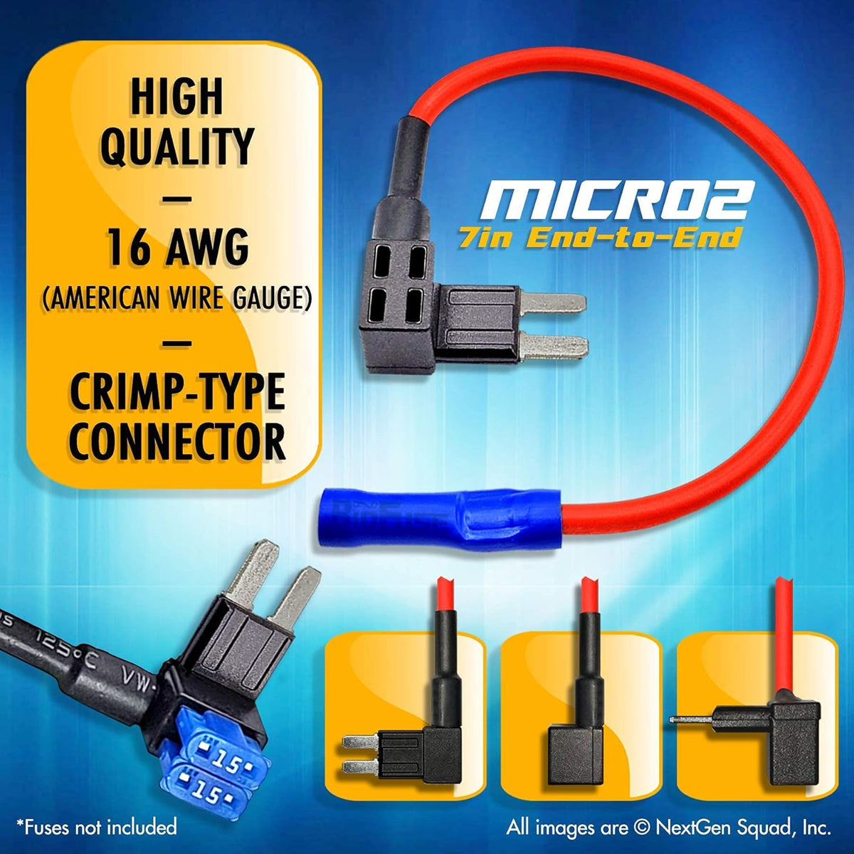 12V Micro2 50 Piece Add-a-Circuit Car Fuse Tap and Holders Pack V709