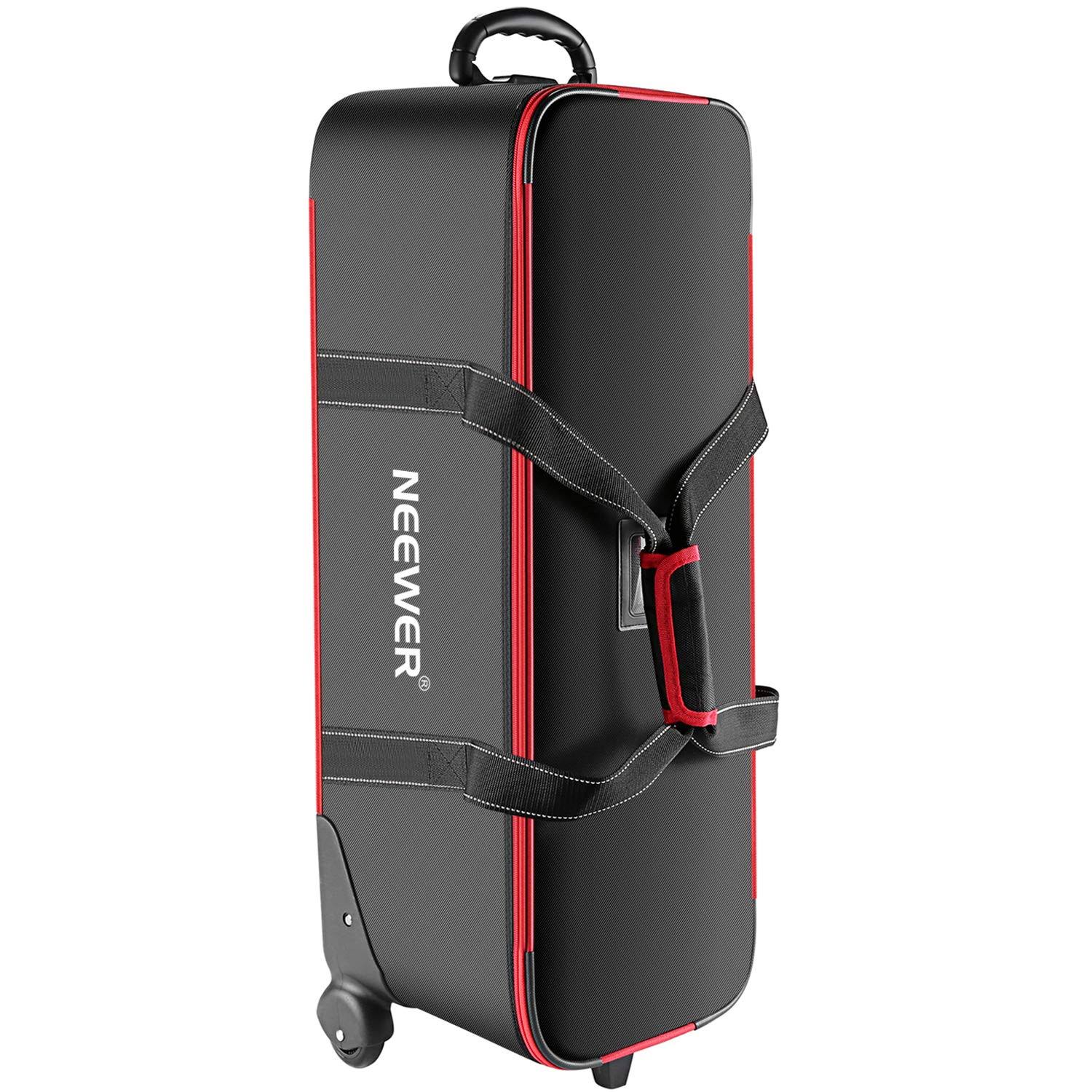 Photo Studio Equipment Trolley Carry Bag 30 inchx11 inchx11 inch with Straps Padded Compartment Wheel L29923