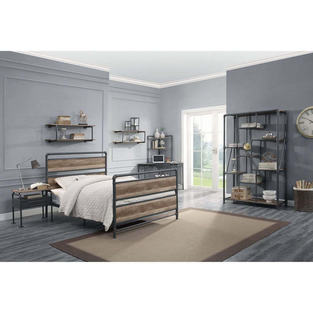 Antique Oak and Sandy Gray Book Shelf Z478258