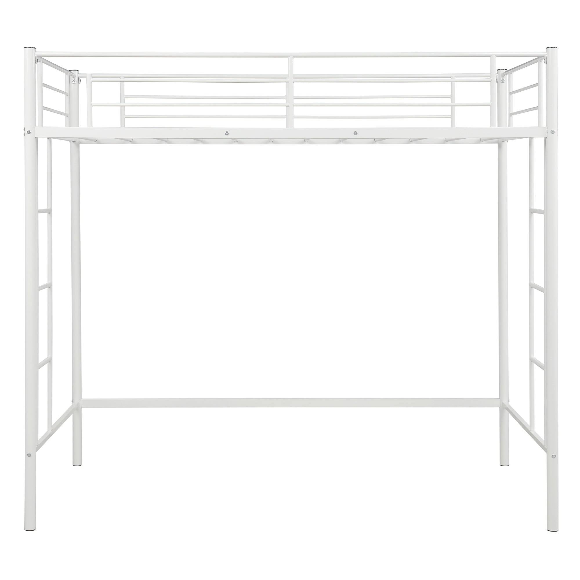 White Metal Twin Loft Bed E298562