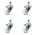 Swivel Caster Set of 4 with 3x22 Wheels and 1/2x22 Stem Q386