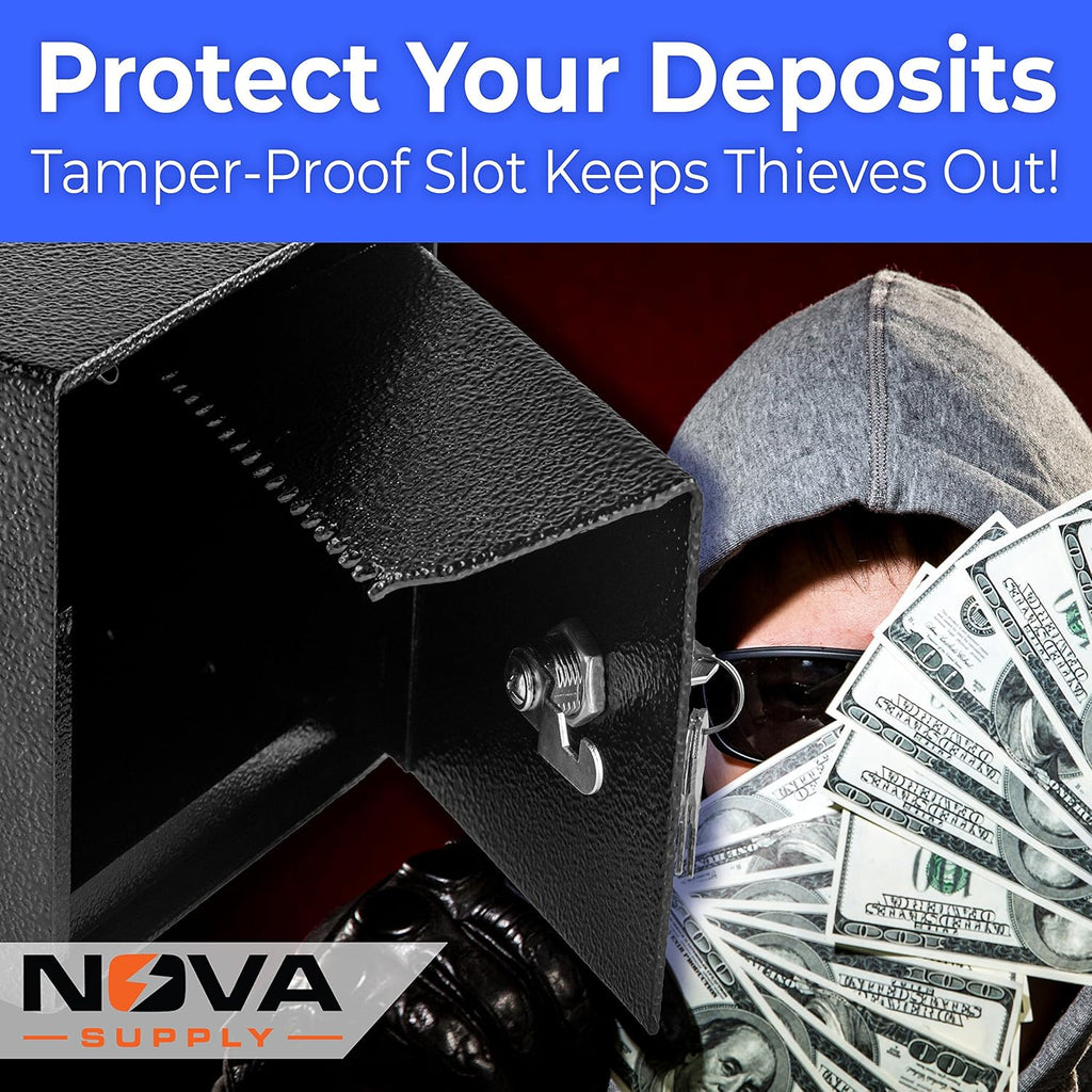 Mountable Cash Drop Box with Tamper-Proof Slot X80057