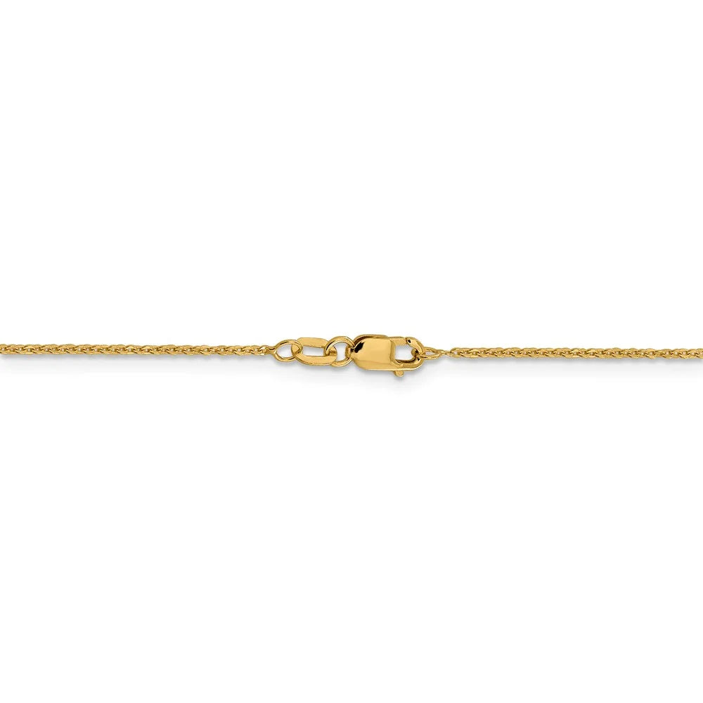 14kt Yellow Gold 1.1mm Flat Cable Chain 16 inch Lobster Clasp D62948