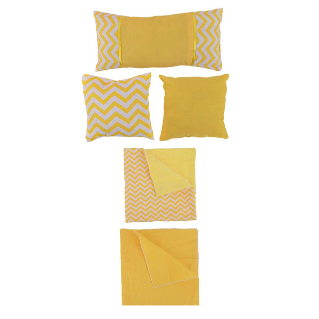 Yellow 18 inch Doll Bedding Set W293675