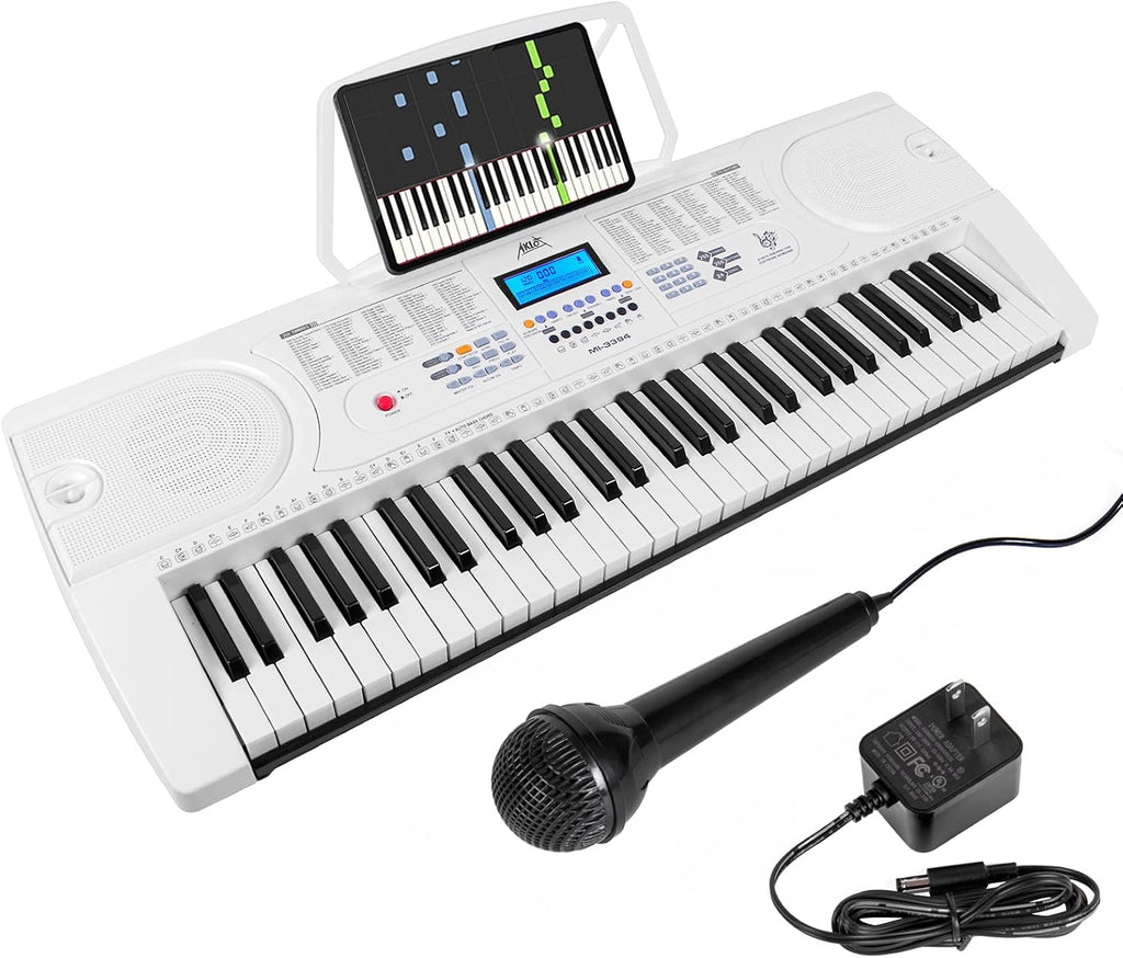 61-Key Portable Electronic Keyboard Piano with LCD Screen X499242