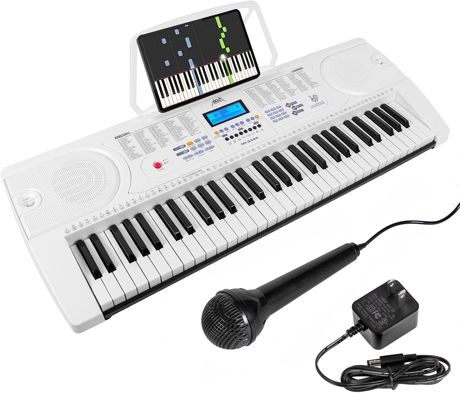 61-Key Portable Electronic Keyboard Piano with LCD Screen X499242