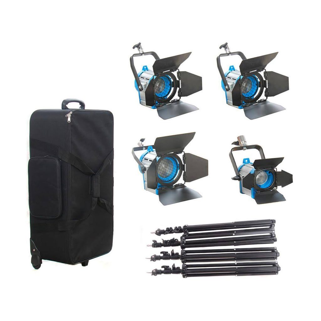Fresnel Tungsten Spot Video 4-Light Set, 650W, 300W, 150W P2682