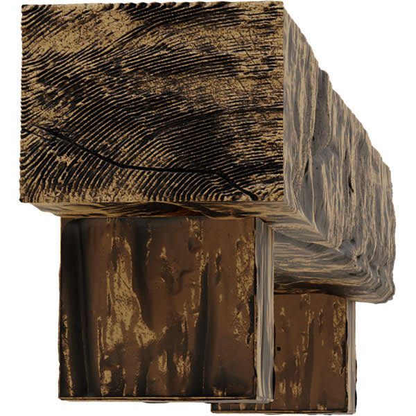 Natural Golden Oak Faux Wood Fireplace Mantel Kit with Corbels L8634
