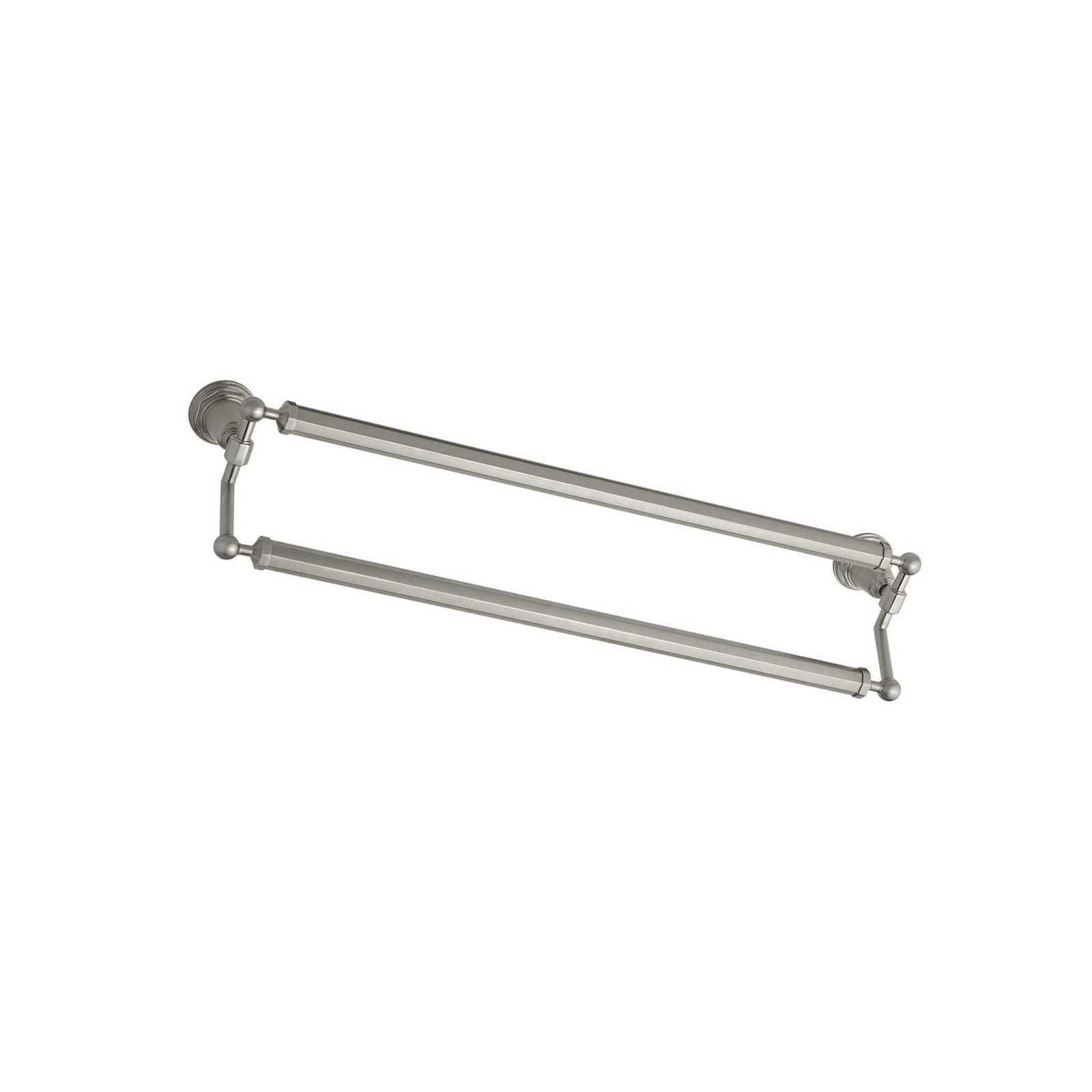 24-Inch Double Bathroom Towel Bar, Vibrant Brushed Nickel P7448