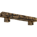 Natural Golden Oak Faux Wood Fireplace Mantel Kit with Corbels L8634