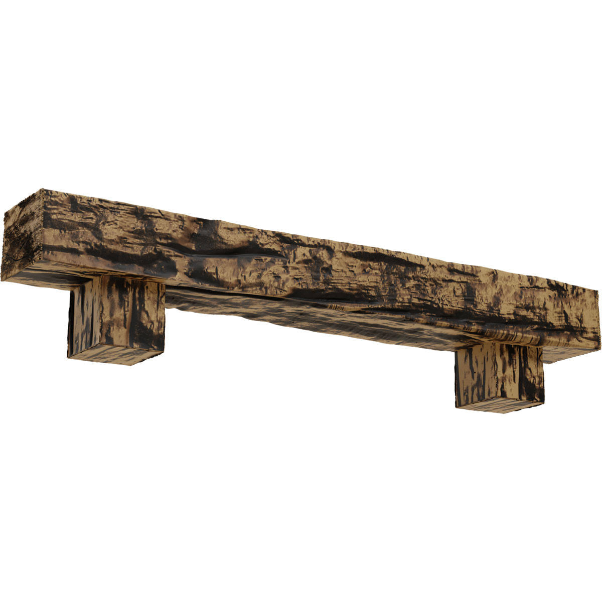 Natural Golden Oak Faux Wood Fireplace Mantel Kit with Corbels L8634