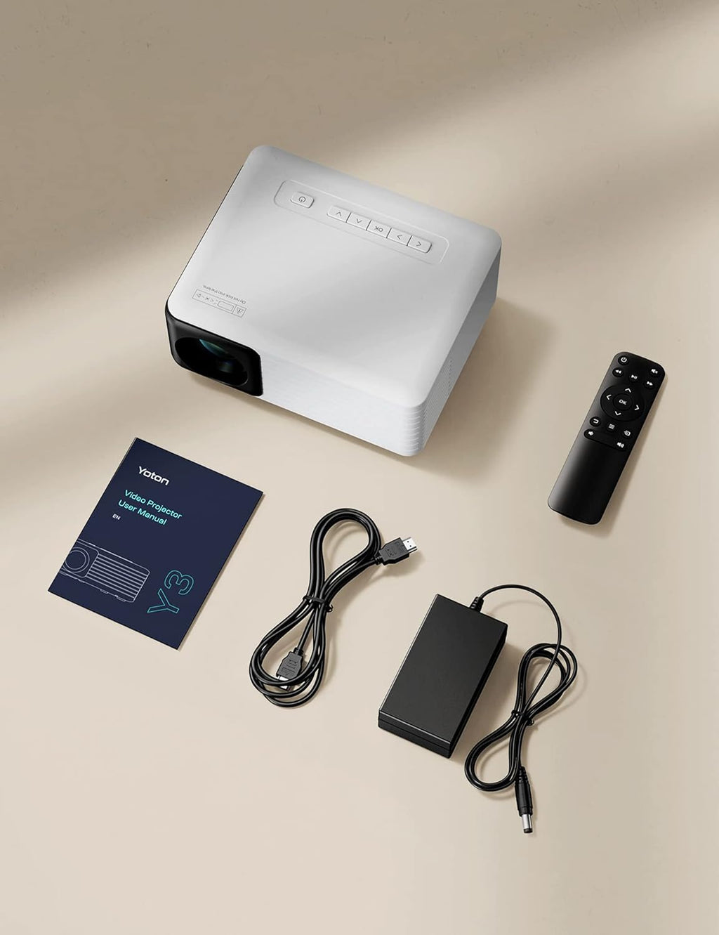 Mini Projector Y3 1080P Full HD Pocket Phone Projector, HDMI Cable & Remote Included, Pack of 2 Y296