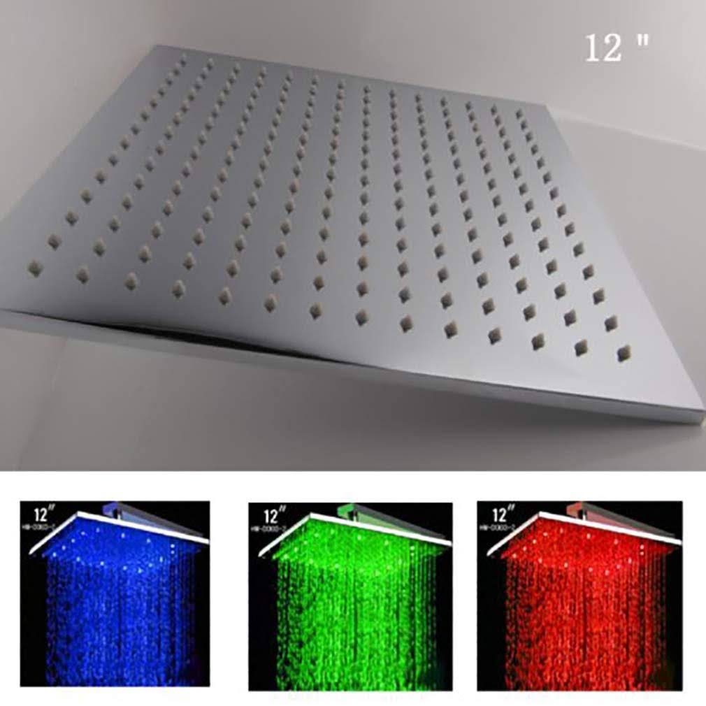 12 inch Square Rainfall LED Shower Head B858076