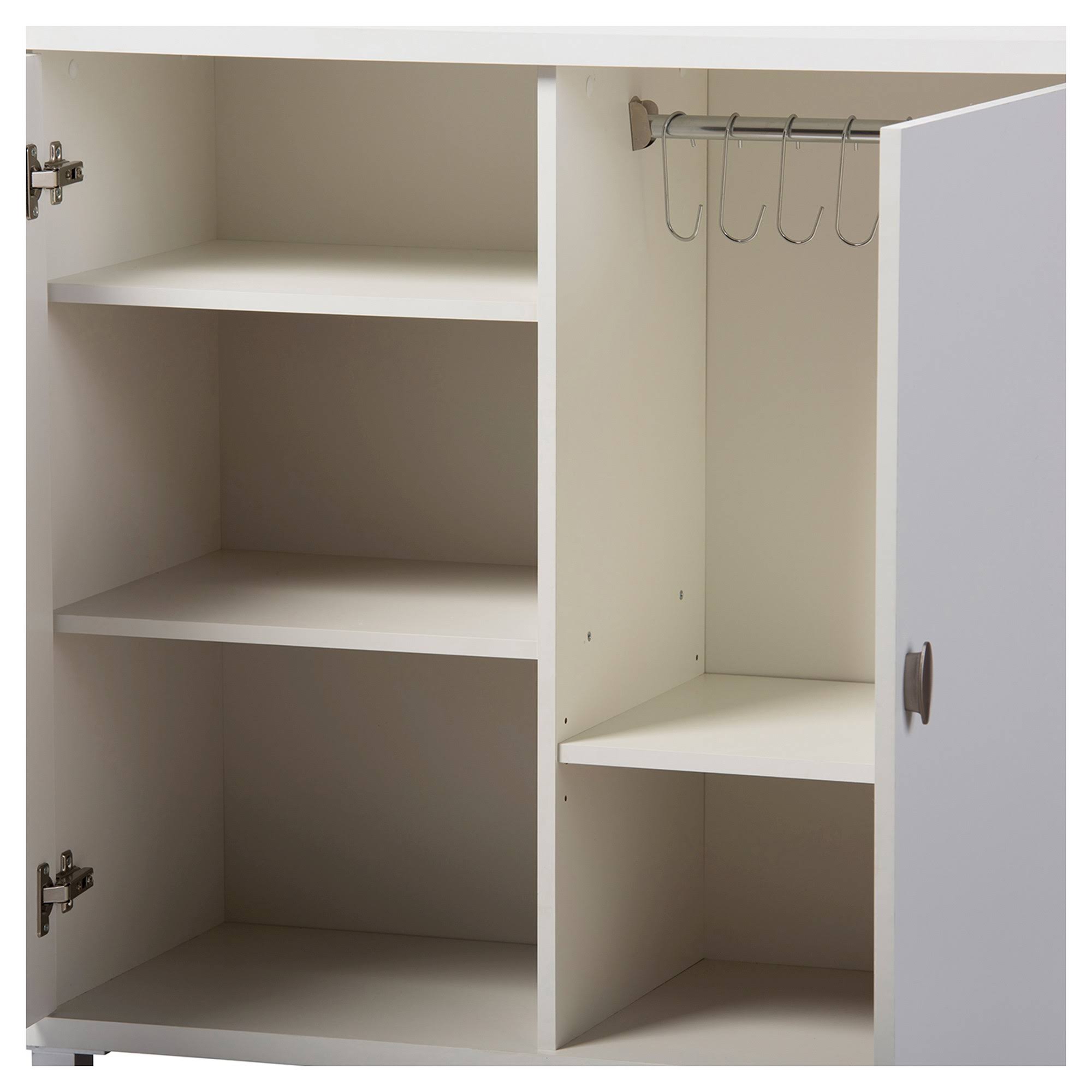 White Wood Entryway Storage Sideboard Cabinet V636604