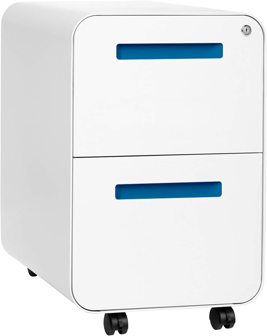 White 2-Drawer Mobile File Cabinet E4485