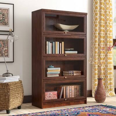 European Gold Glass Barrister Bookcase J3958
