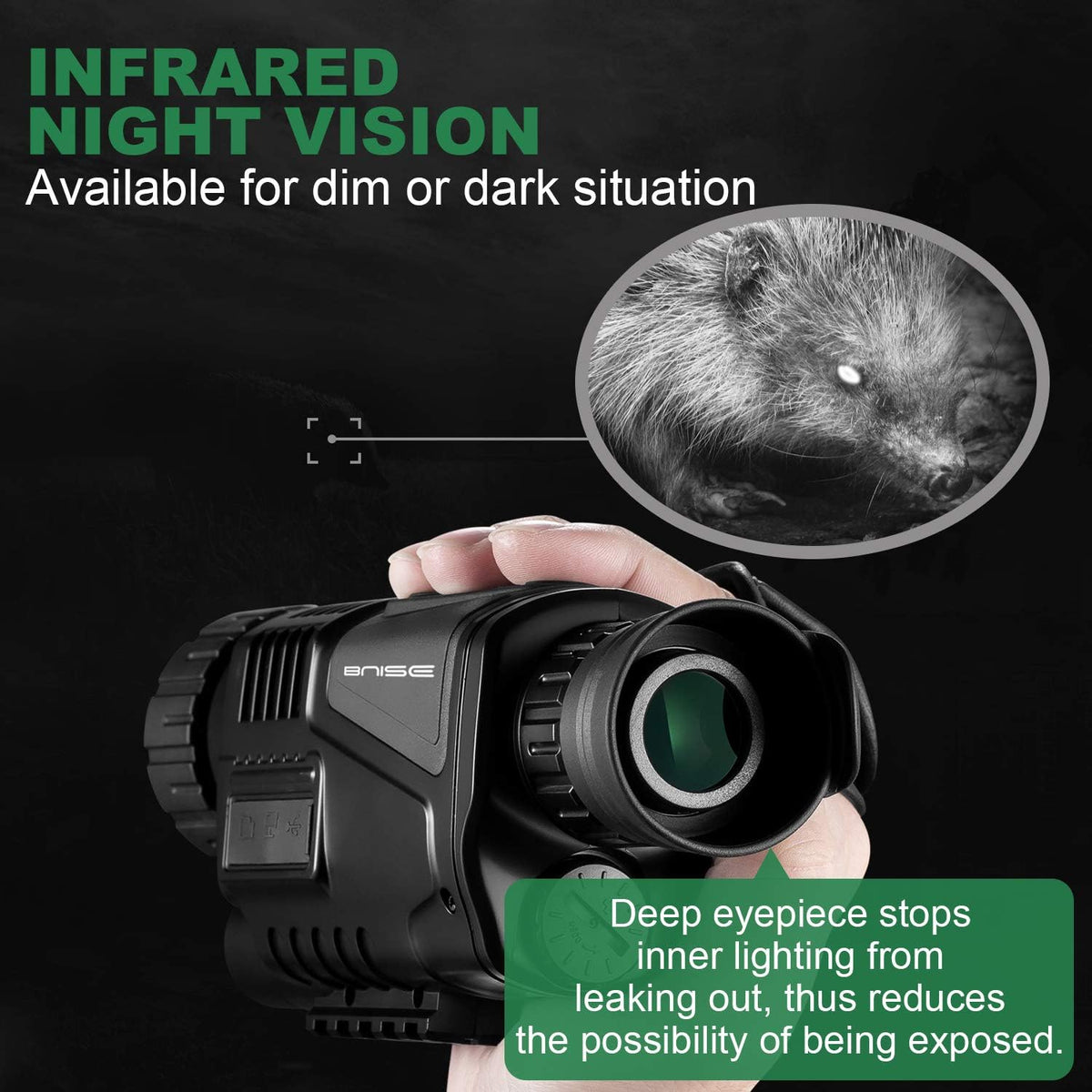 8x40 Infrared Night Vision Monocular Digital Camera with Video Playback USB Output 8G TFCard S392
