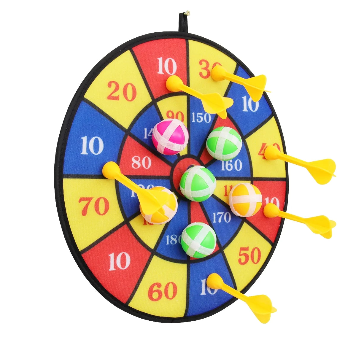 Flocking Dart Board with 4pcs Darts Dartboard Set J795056