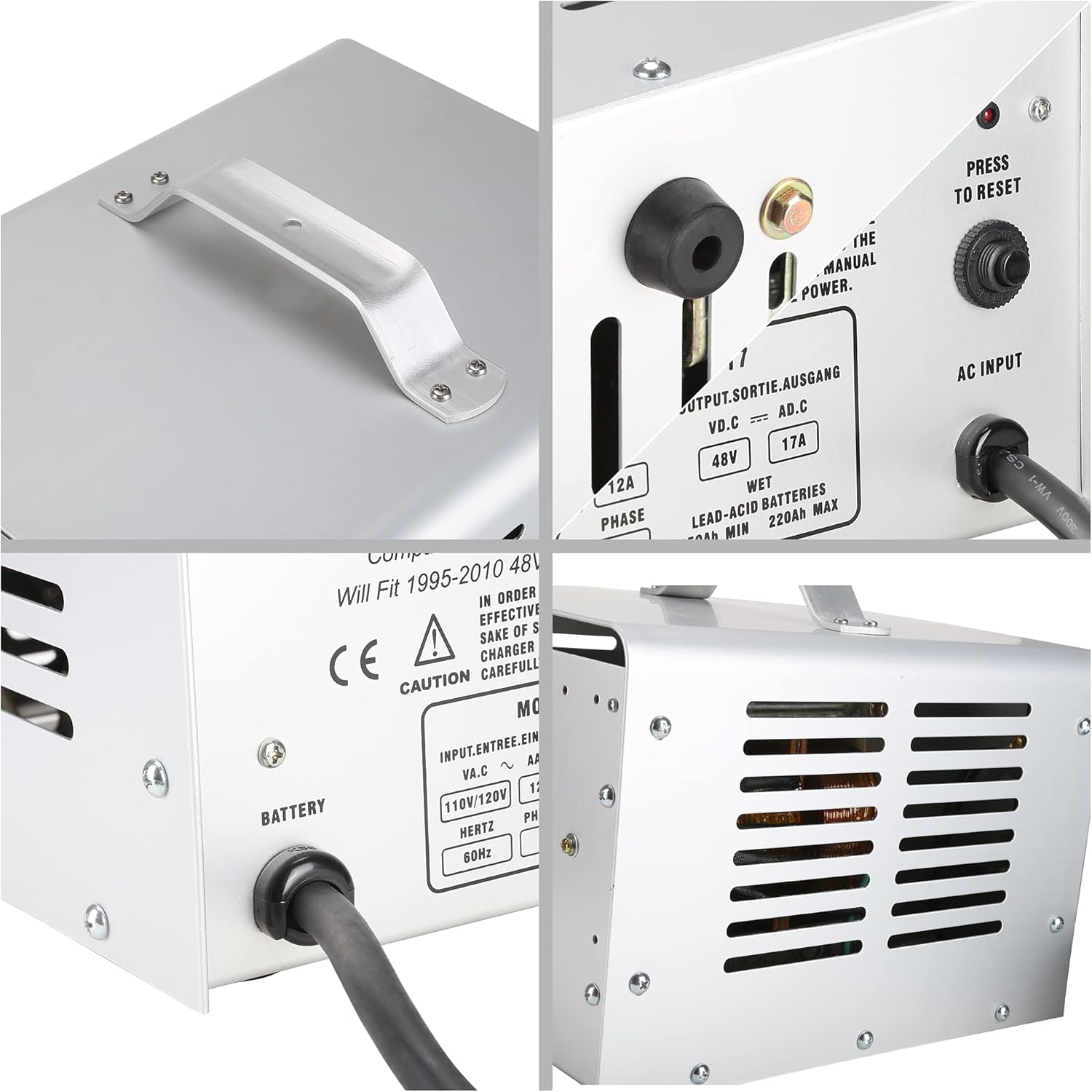 48 Volt Battery Charger with Round 3 Pin Plug Y4157