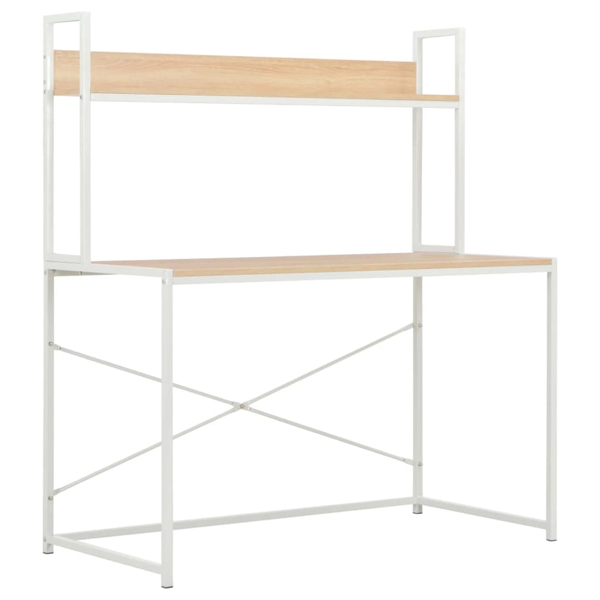 White and Oak Computer Desk R984