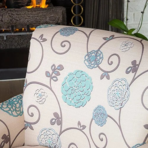 Blue Floral Club Chair W66772