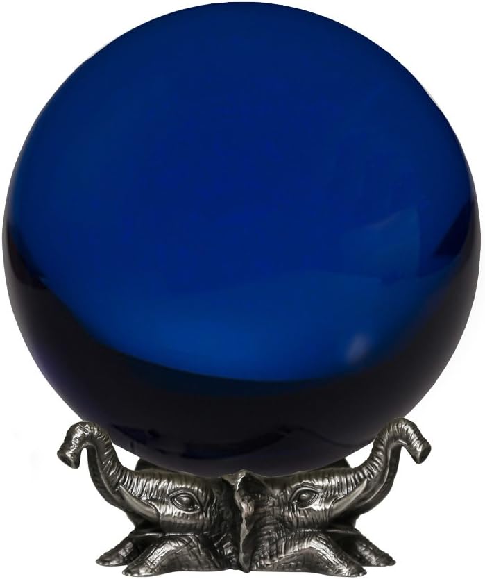 Clear Crystal Ball with Elephant Stand L471