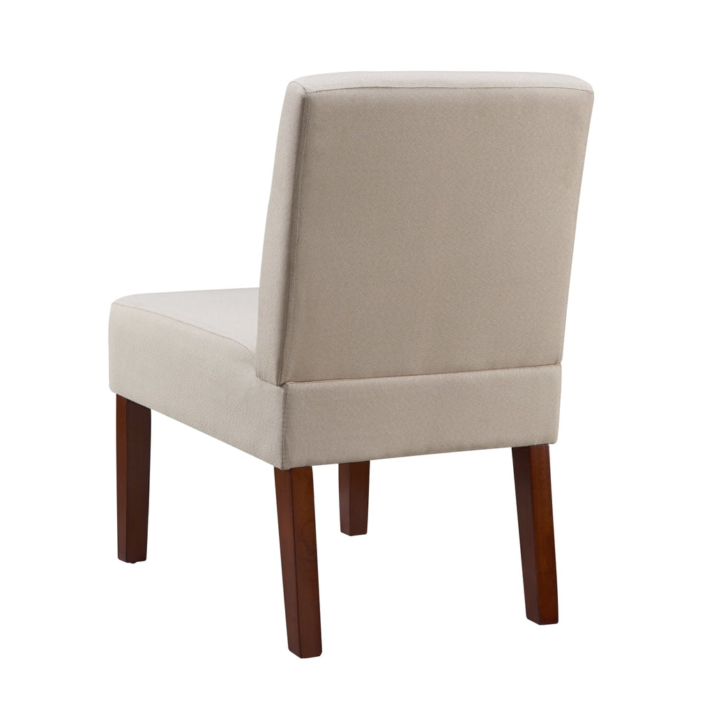 Fabric Accent Chair Set of 2 with Round Wood Table J425619